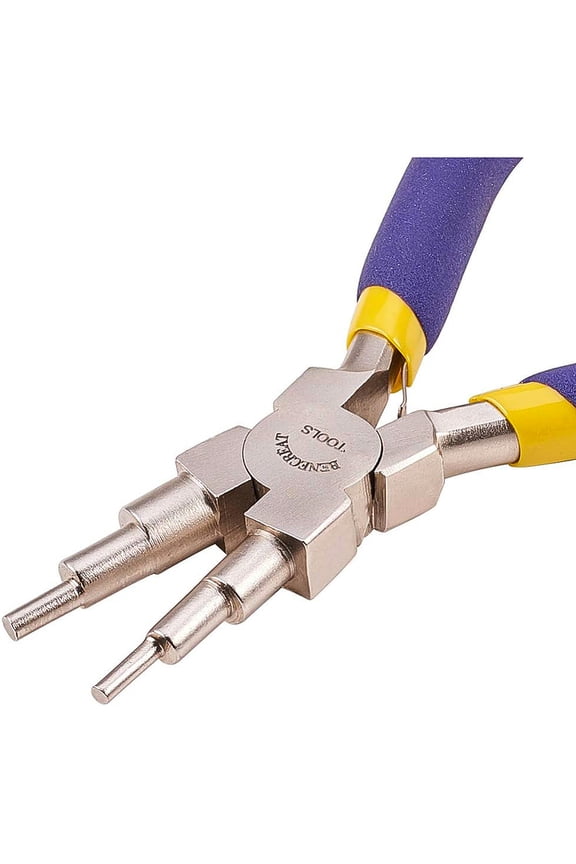 6 in 1 Bail Making Pliers 6Inch Carbon Steel Wire Forming Bail Making Shaping Jump Ring Pliers for Jewelry Crafts Making 3mm to 10mm