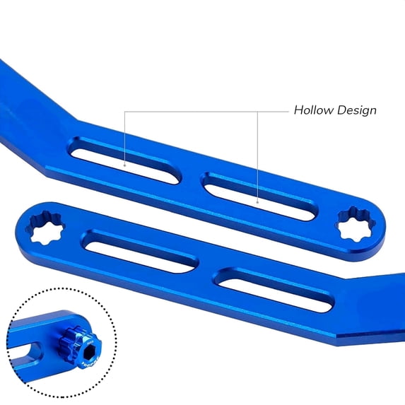 6-in-1 Bike Bottom Bracket Tool for 12/16-Notch 39/41/44/46/49mm External Cups Lockring and Crank Arm Cap Install Removal - Wrench for Shimano, SRAM, FSA, Rotor, Chris King, Truvativ GXP, Etc