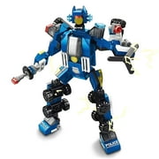 6 in 1 Blue Robot Building Blocks Toys ,Gift for kids over 6 years Old, transformation block Toys Set Boys & Girls(135Pcs)