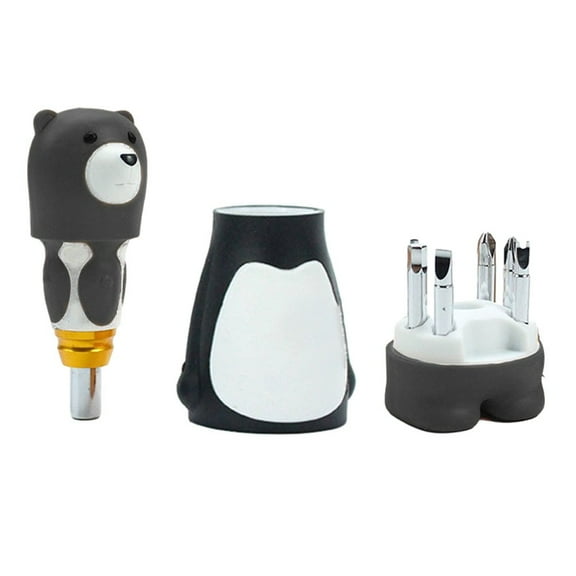 6 in 1 Cartoon Bear Screwdriver Set Labor-saving Screwdriver Repair Tool
