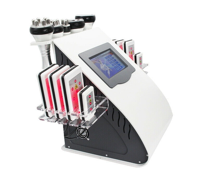 Cobbawe Cavitation Machine Beauty Salon 6 in 1 40k Vacuum Rf Massager for  Body and Face Plug 110v