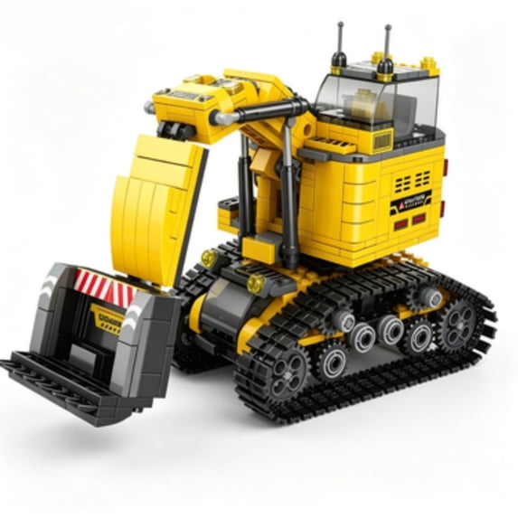 6 in 1 Construction Excavator Building Block Set Transformable City ...