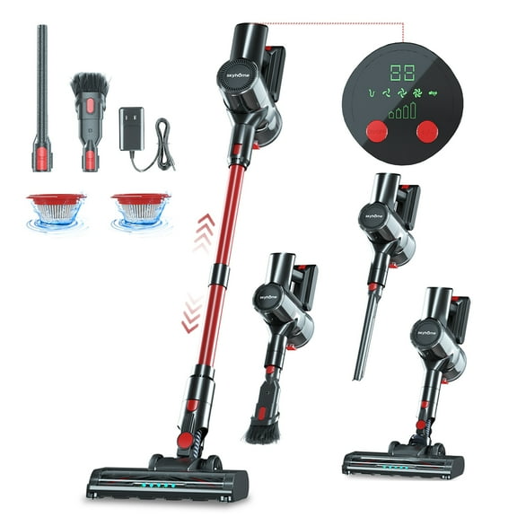 VEAVON 6-in-1 Cordless Stick Vacuums for Home Upright Lightweight Cleaner 45000Pa Suction of Greenlight for Dust Reveal 300W Bldc Motor 45-Min Runtime for Pet Hair/Carpet/Hard Floor, Handheld Cleaner