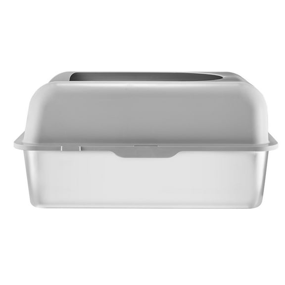 6-in-1 Deep Cat Litter Box with Odor-Free Filter & Footboard  Large Anti-Tracking Tray