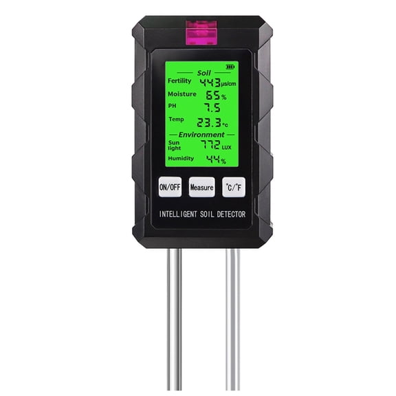 6 in 1 Digital Multifunctional Soil Tester Soil Fertility PH Temperature Humidity Sunlight Air Moisture Detector