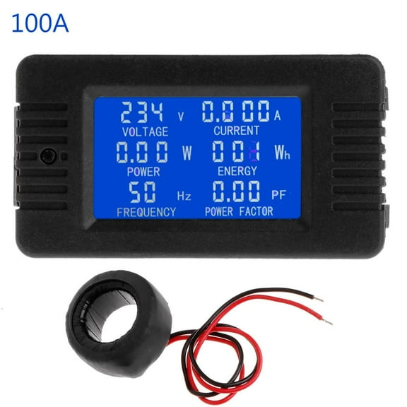 6 in 1 Digital Voltage Energy Meter with Current Transformer Easy to Read
