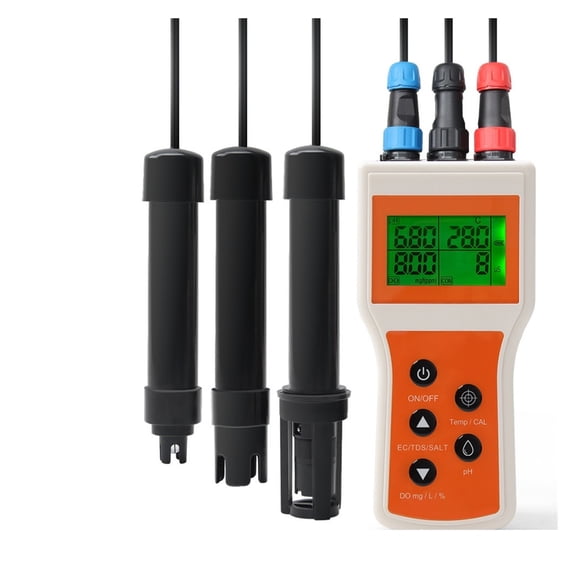 6-in-1 Digital Water Quality Tester, Dissolved Oxygen PH EC Salinity Conductivity Meter ,Easy to Use