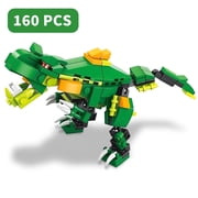 6 in 1 Dinosaur Building Blocks Toys ,Gift for kids over 6 years Old, Animal Model transformation block Toys Set Boys & Girls160Pcs