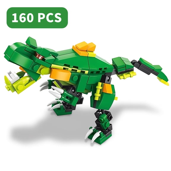 6 in 1 Dinosaur Building Blocks Toys ,Gift for kids over 6 years Old, Animal Model transformation block Toys Set Boys & Girls(160Pcs)
