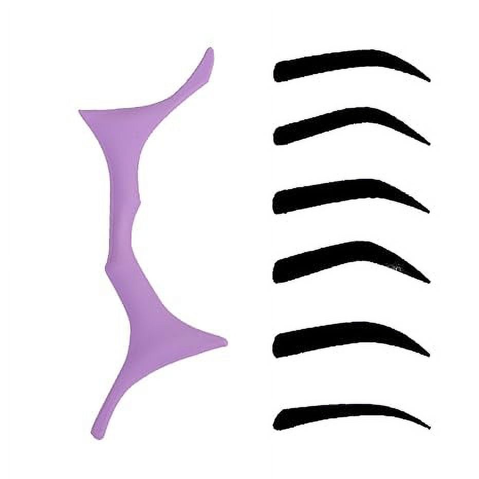 6 in 1 Eyebrow Shaping Stencil Reusable Silicone Eyebrow Grooming
