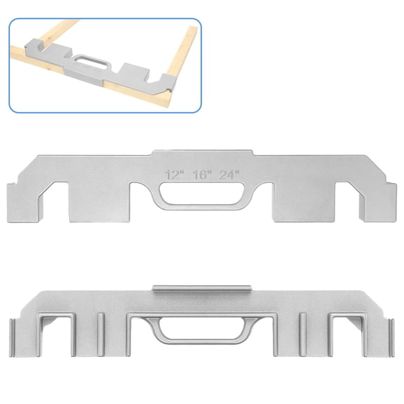 6 in 1 Framing Tools, 12/14/16/18/20/24 Inch Adjustable Size On-Center Stud Layout Tool, 100% Cast Aluminum Framing Spacing Tool