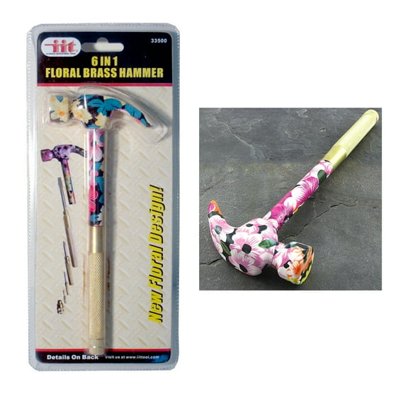 6 in 1 Hammer Screwdriver Philips Flat Tool Set Flower Ladies Track Puller