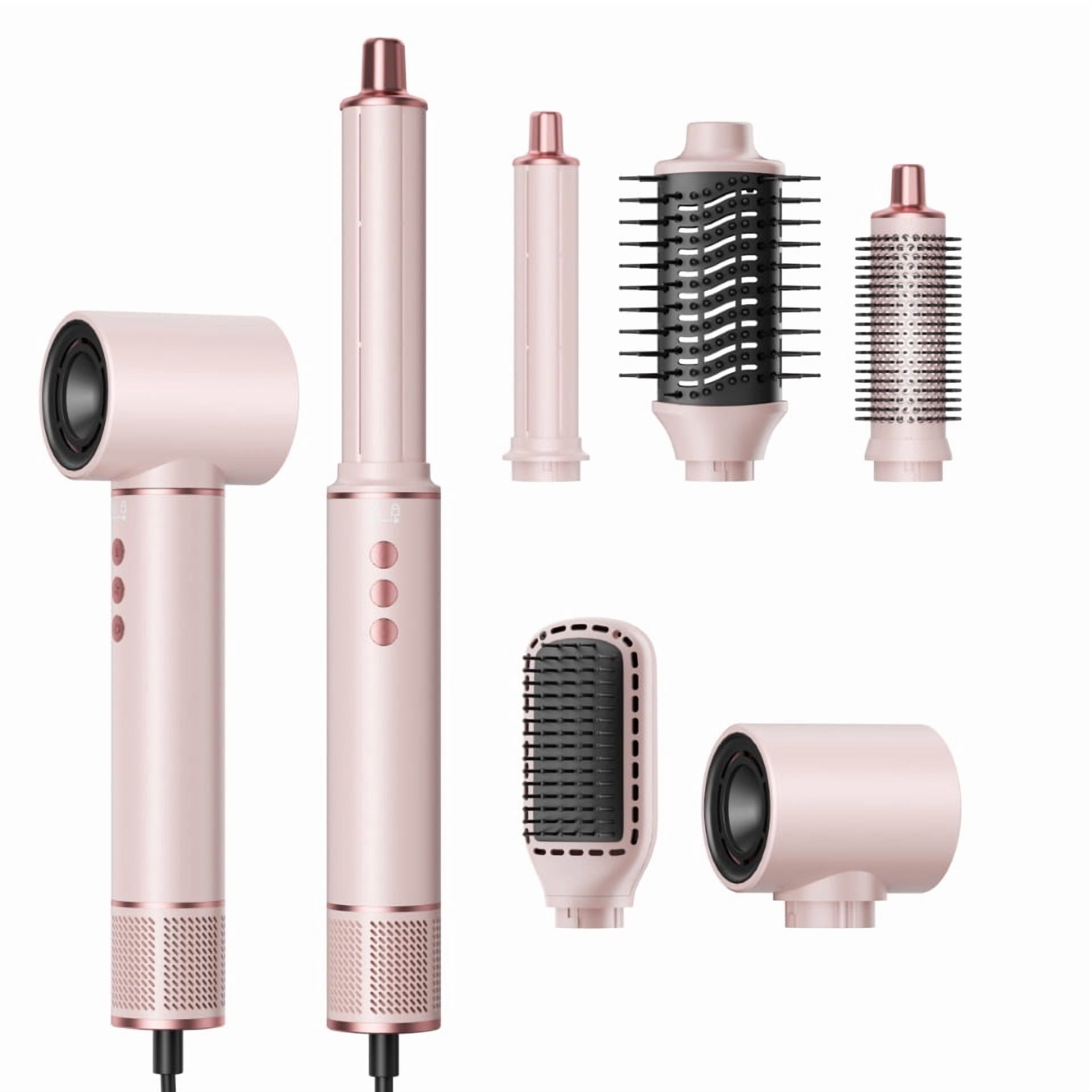 6-in-1 Hot Air Styler Kit, Professional Hair Dryer Brush Set with 6 Interchangeable Attachments, Ionic Multi-Styler for Drying, Straightening, Curling & Volumizing