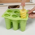 thumbnail image 1 of 6-in-1 Ice Cream Molds with Lid | Reusable Silicone Popsicle Makers for Homemade Frozen Treats | Kids & Family Summer Fun | 6 Piece Set, 1 of 6