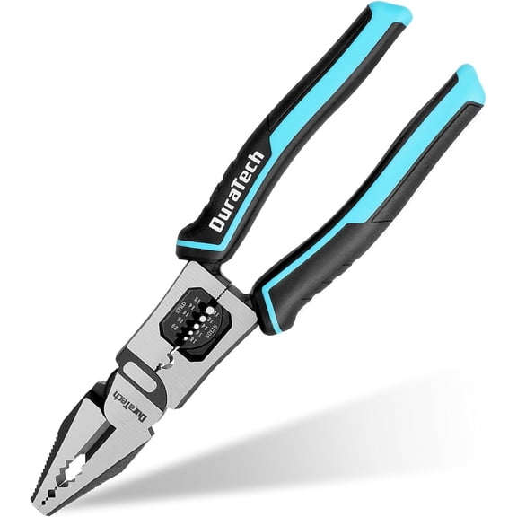 6-in-1 Linesman , 8.5" Multipurpose Combination with Wire Stripper/Crimper/Cutter Function, Heavy Duty Side-Cutting for Crimping, Stripping, Shearing, Screwing