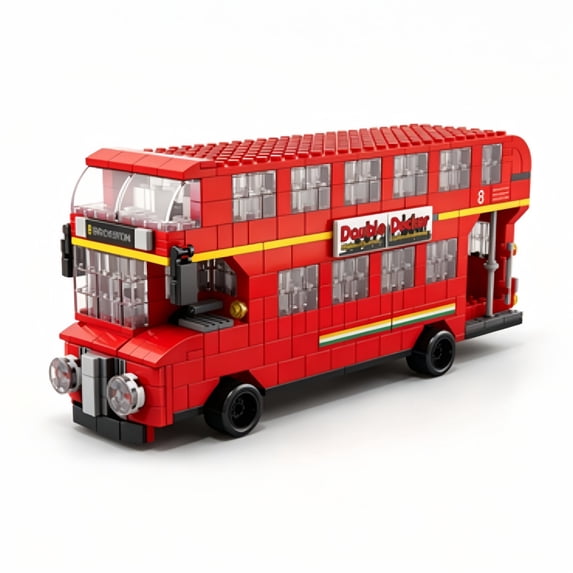 6 in 1 London Double Decker Bus Building Block Set 1000 Pieces ...