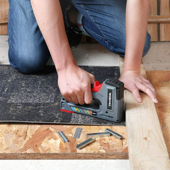 6-in-1 Manual Staple Gun with 4000 Counts for Upholstery, Carpentry &