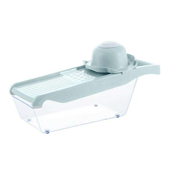 6-in-1 Manual Vegetable Slicer Mandoline, Kitchen Multifunctional Fruit and Vegetable Cutter with Interchangeable Blades for Shredding, Julienne, Grating - Food Grade Material, 12.8x4.7x4.3 Inches