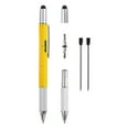 thumbnail image 1 of 6 in 1 Metal Multitool Tech Tool Pen Gifts for Men with Ballpoint Pen, Ruler, Screwdriver, Stylus, Refills, Yellow, 1 of 5