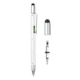 thumbnail image 1 of 6 in 1 Metal Multitool Tech Tool Pen Gifts with Ballpoint Pen, Ruler, Screwdriver, Stylus, Level Gauge for Men,White, 1 of 7
