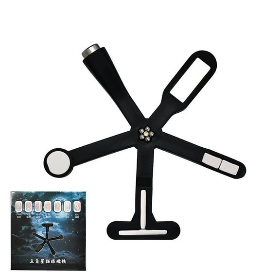 6-in-1 Multi-Function Cross Cat Eye Nail Magnetic Stick for Nail Art.