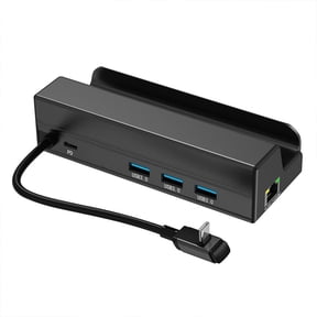 6-in-1 Multi-Port Docking Station,60W PD Pass-Through Charging, Gigabit Ethernet, 3X USB 3.0, Fast Data Transfer & Stable Network