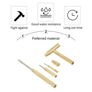 Multifunction Copper Hammer Repairing Tools Tiny Hammer with Screwdrivers Inside, Size: 17X5.2X2CM