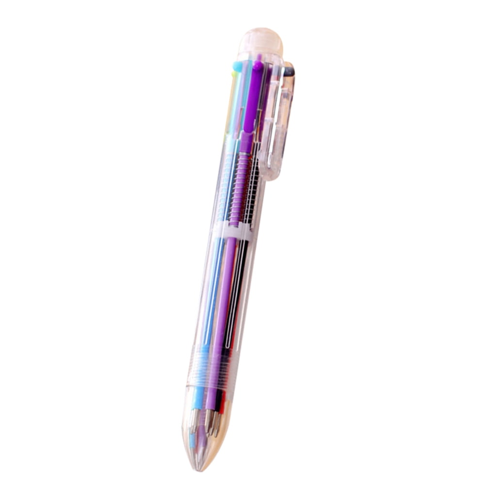 Hicarer 16 Pack Multicolor Pens 8-in-1 Retractable Ballpoint Pens 8 Colors  Transparent Barrel Ballpoint Pen for Office School Supplies Students
