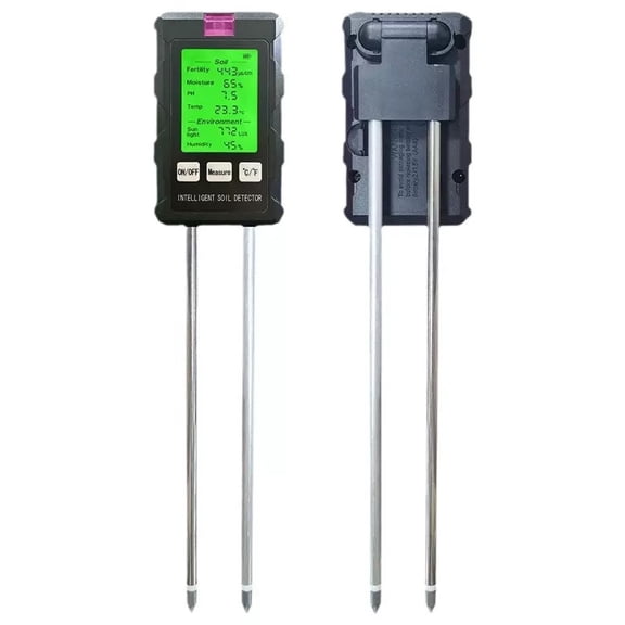 6 in 1 Multifunctional Soil Tester Soil Fertility PH Temperature Humidity Sunlight Air Moisture Detector for Gardening