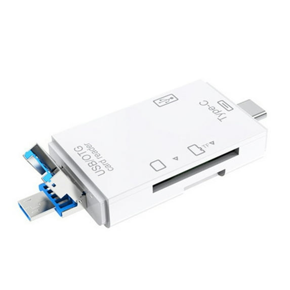 6-in-1 Multifunctional USB 3.0 Card Reader Mini Type-C TF-SD Card Reader OTG Adapter for Mobile Phone
