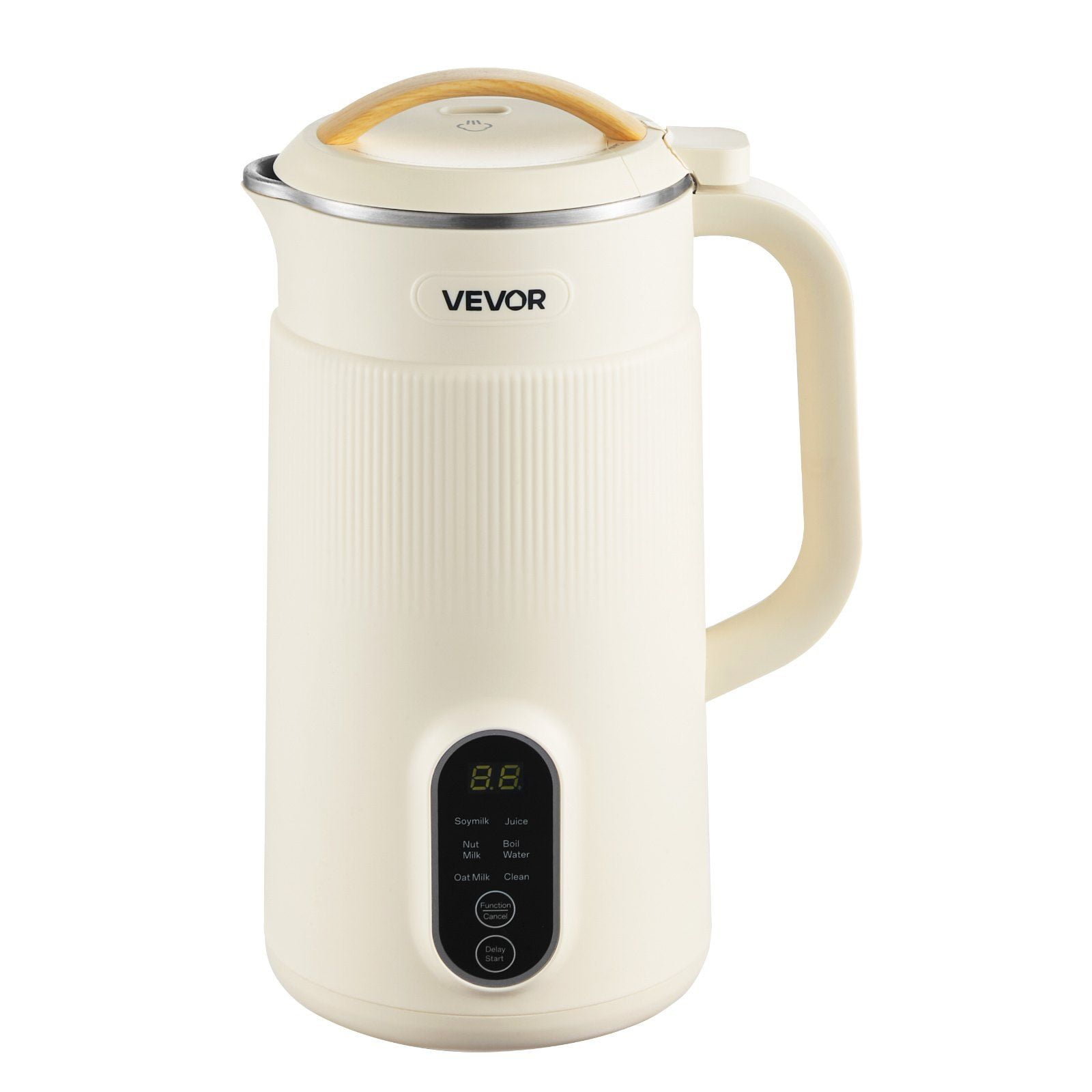 6-in-1 Nut Milk Maker, 20 oz Soy Milk Maker with Self-Cleaning & Delay Timer for Homemade Plant-Based Beverages - 6 Blades, Boil Water Function