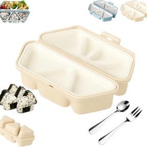 6 in 1 Onigiri Mold Triangle Rice Ball Mold Musubi Press Onigiri Maker Sushi Making Kit Once Quickly Make 6pcs Rice Balls for Lunch and Home DIY