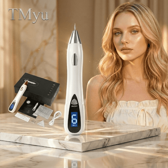 6-in-1 Plasma Skin Care Pen, At-Home Beauty Tool with 10 Intensity Levels and LCD Display