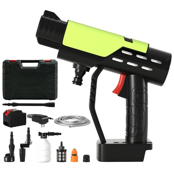6 in 1 Portable Cordless Electric High Pressure Water Spray Gun For Car Washer Cleaner Tool With Three Function Levers