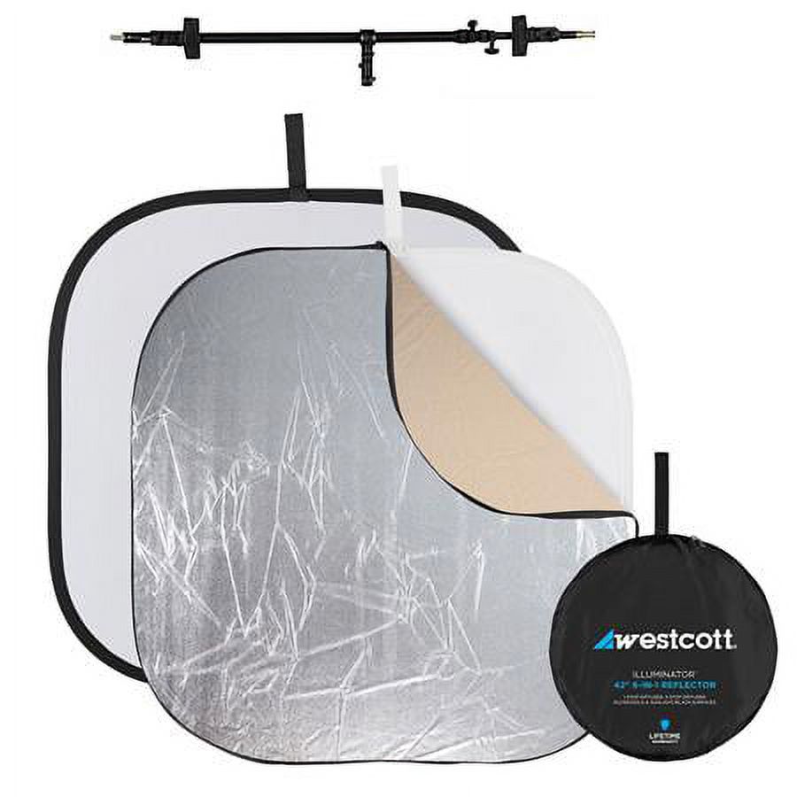 6 in 1 Reflector Kit 42" Bundle with Westcott 72" Illuminator Arm