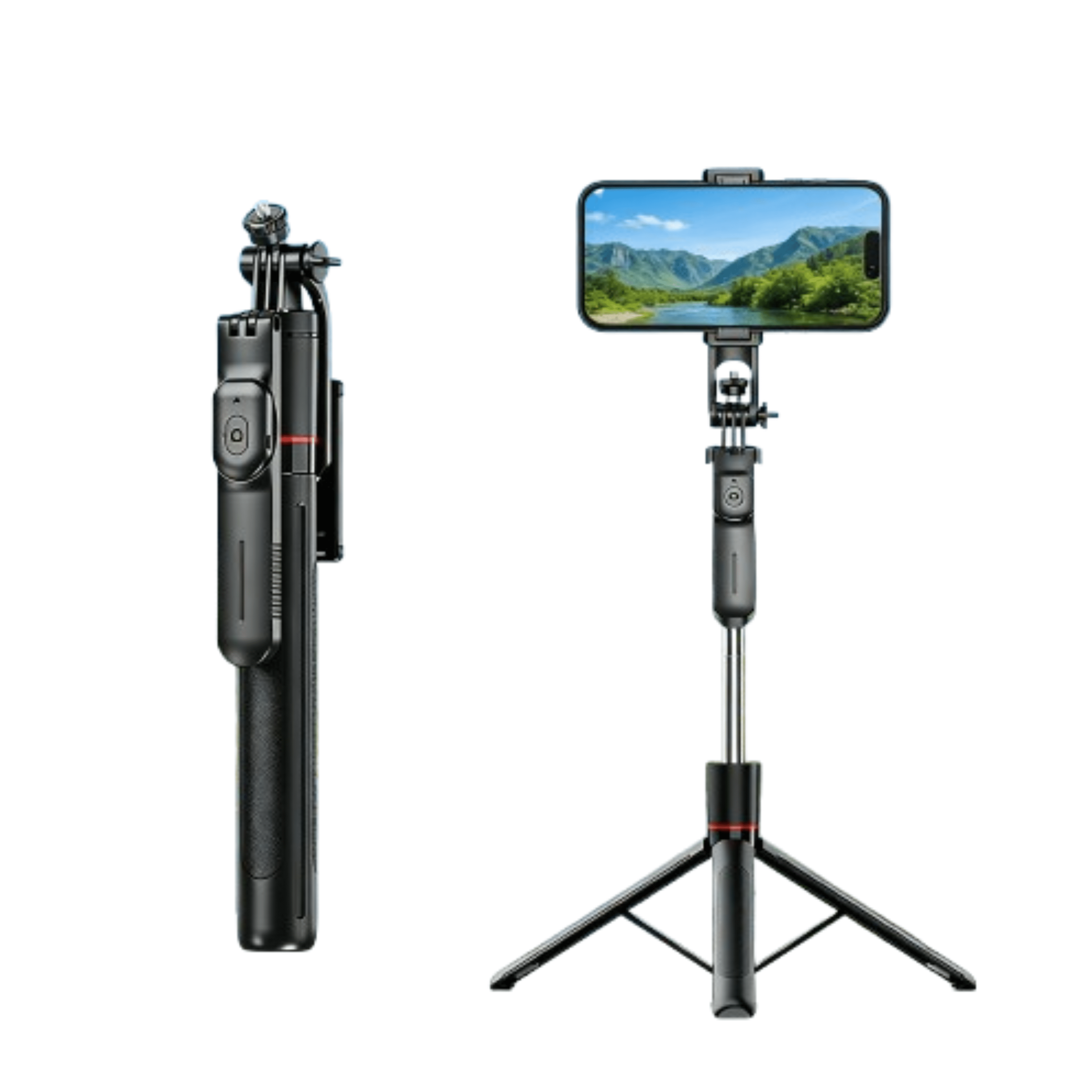 6-in-1 Selfie Tripod with Dual Fill Lights & Wireless Remote Portable Adjustable Phone Holder for Mobile Phone Camera Travel Camera Detachable Bluetooth Remote Travel Creation Tripod Stand