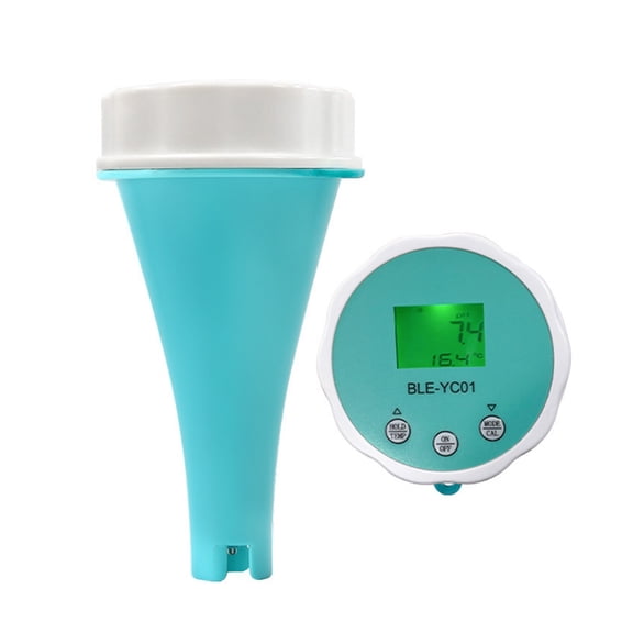 6-in-1 Smart Bluetooth Water Quality Monitor, PH ORP EC TDS Temperature Chlorine Tester for Pool ,Easy to Use