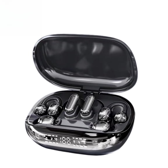 6-in-1 Smart Wireless Earbuds, Open-Ear Clip-On & Mini Sleep Headphones, Bluetooth 6.0 Dual Chip With AI ENC Noise Cancellation, 3D Spatial Surround Sound & LED Display