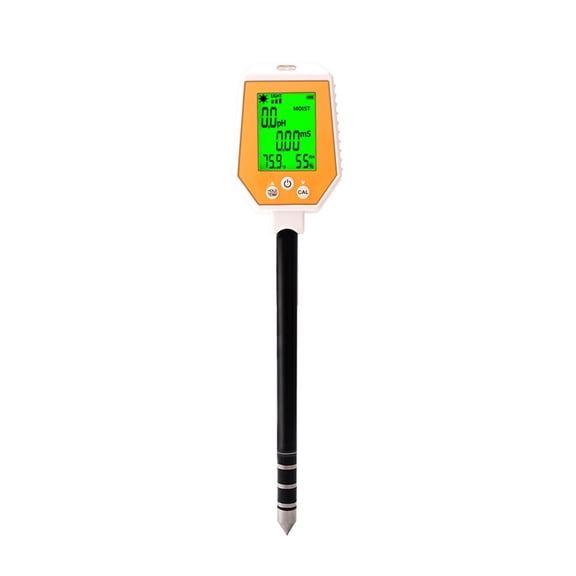 6-in-1 Soil Tester PH/EC/Moisture/Sunlight/Air Humidity/Temp High Accuracy Conductivity PH Meter For Gardening Farming