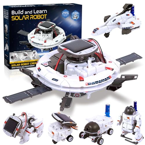 6-in-1 Solar Robot Building Kit for Boys Aged 8-13,Educational Robotic Toys for Teens,Science Kits STEM Toys Birthday Gifts for 8 9 10 11 12 Years Old Boys Girls Teens