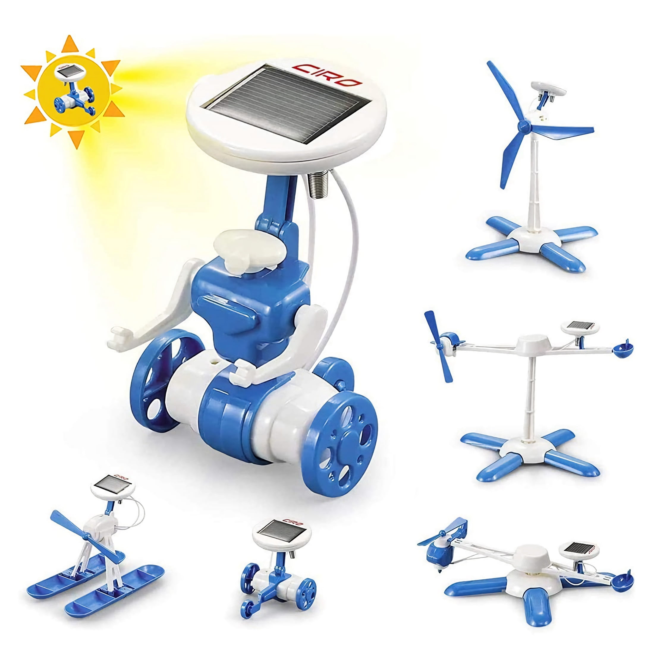 6-in-1 Solar Robot Science Kit, STEM Learning Building Toys for Kids ...