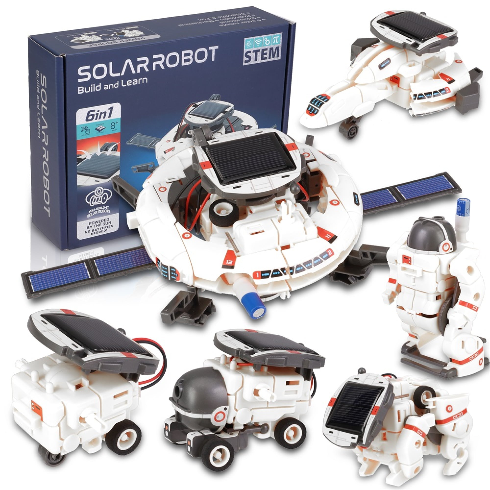 6 in 1 Solar Robot Toys Kit DIY Space Science Educatoinal Building Kids Toy Gift for Age 8 and Up