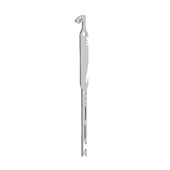 6 in 1 Stainless Steel Hook Remover Knot Tyer 12cm, Roller Adjuster 10g, Efficient Extractor Integrated Compact Portable, Iron, Silver, for Fishing