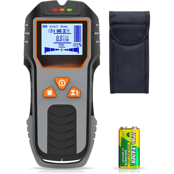 6-in-1 Stud Finder Wall Scanner, DSF01 Wall Stud Finder with Electric Wire Finder, Deep Scan Stud Sensor for drywall, Wood, Plaster Walls, Metal, AC Wire, Magnetic, Joists, Pipes