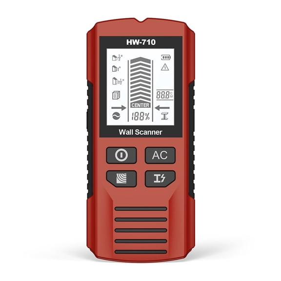 6-in-1 Stud Finder Wall Scanner Electronic Stud Detector Wall Detector Stud Detecting ,Easy to Operate - RED_1