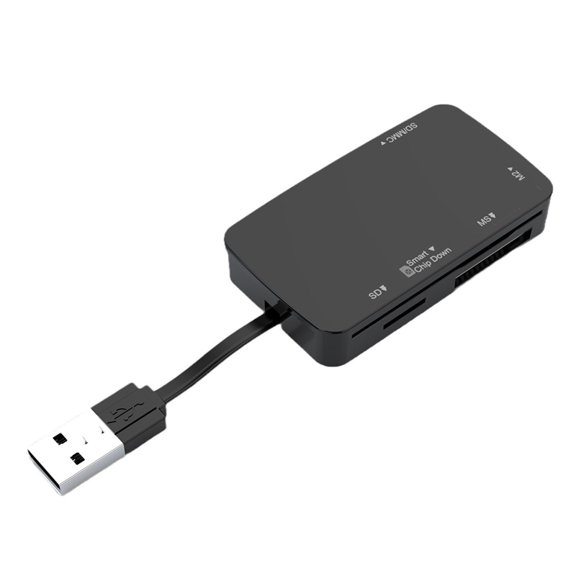 6 in 1 USB 2.0 Card Reader 480Mbps Speed Memory Card Reader/Adapter/Hub 480Mbps Support Smart Card TF MS M2 SD/MMC
