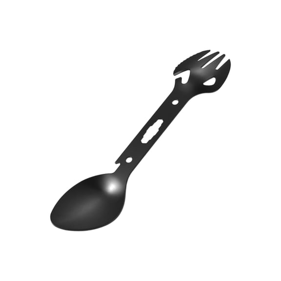 6 in-1 Utility Stainless Spork Spoon Bottles Opener Fork Camping Utensils Multifunctional Outdoor Fork Spoon Tableware