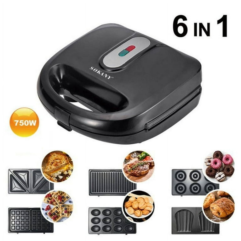 1pc 750w European Standard Cake Maker Suitable For Kids' Pancakes, Waffles,  Paninis, Breakfast, Lunch, Snacks, Home Cooking, Compact Design,  Sandwiches, Easy To Clean