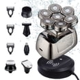 thumbnail interactive-video image 1 of Rirool 6-in-1 Electric Shaver for Bald Men - Waterproof Head & Beard Trimmer with 7D Blades, Nose Hair Trimmer, LED Display | USB Charging, 1 of 9