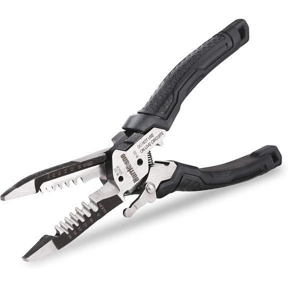 6-in-1 Wire Stripper, Crimping Tool, Wire Cutter Stripping Tool, Multifunctional Electrical Pliers for Cable Stripper, Wire Crimper(8-18 AWG Solid, 10-20 AWG Stranded)